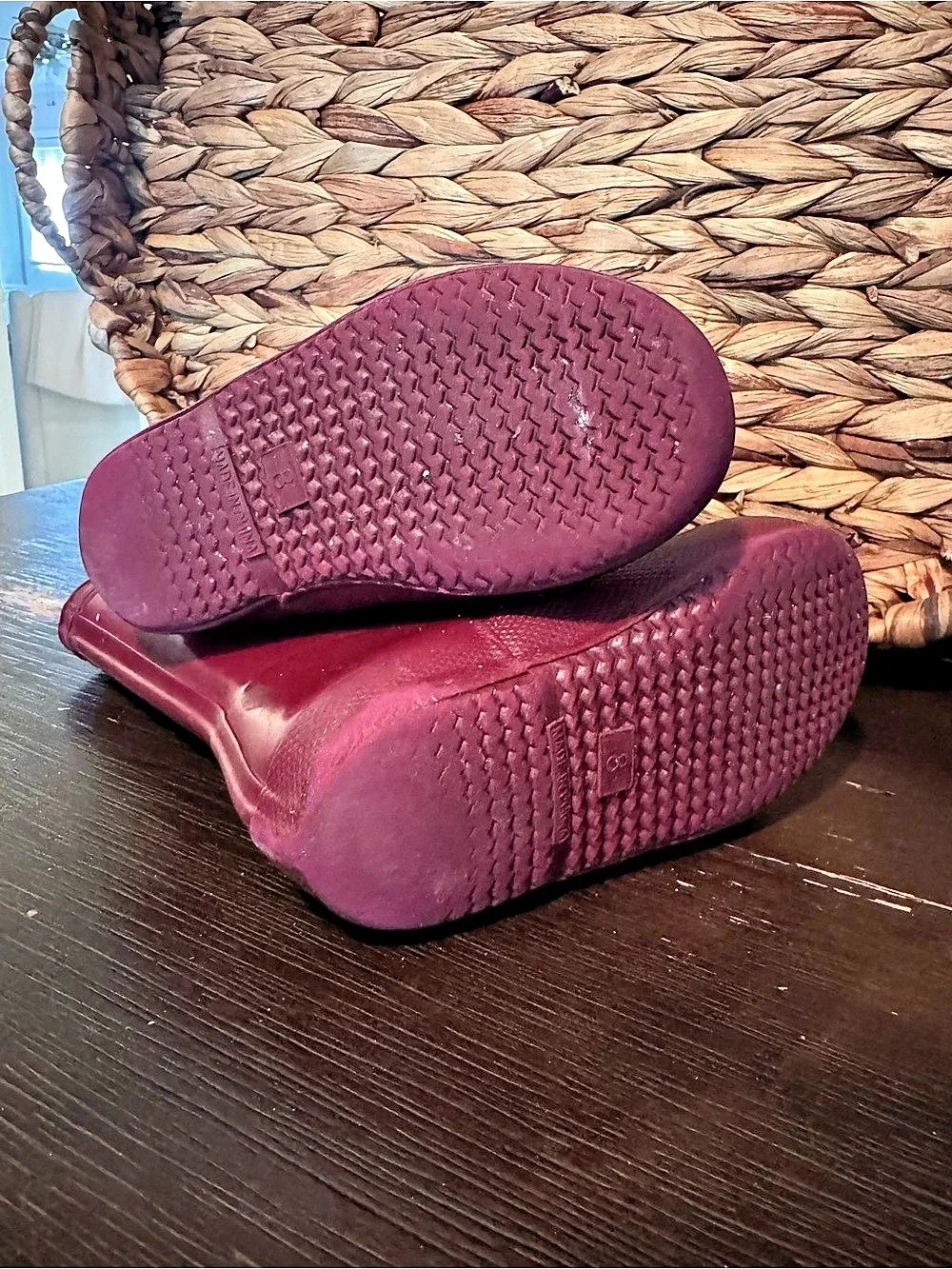 Hunter Kids First Classic Rain Boots Red Like New